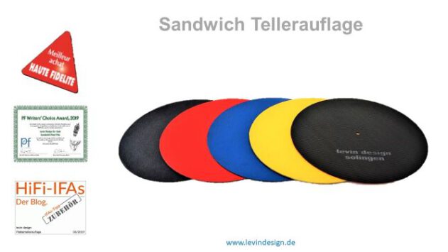 Exklusive High Tech 3fach-Sandwich Plattentellerauflage